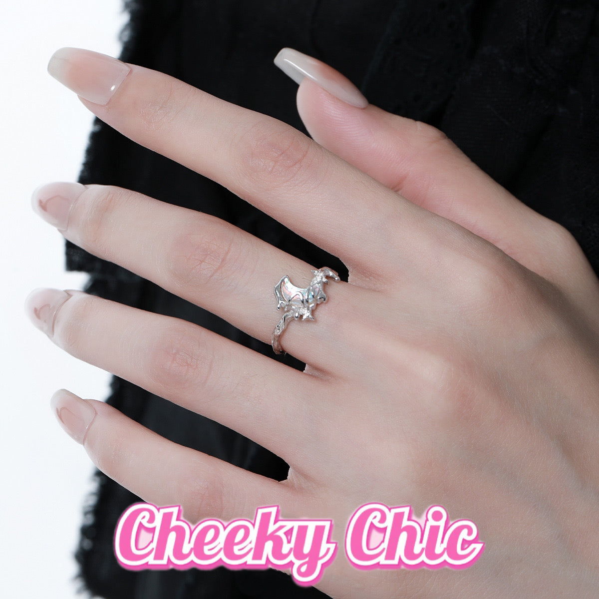 Dreamy Sparkly Sailor Moon Sterling Silver Open Ring πβ¨