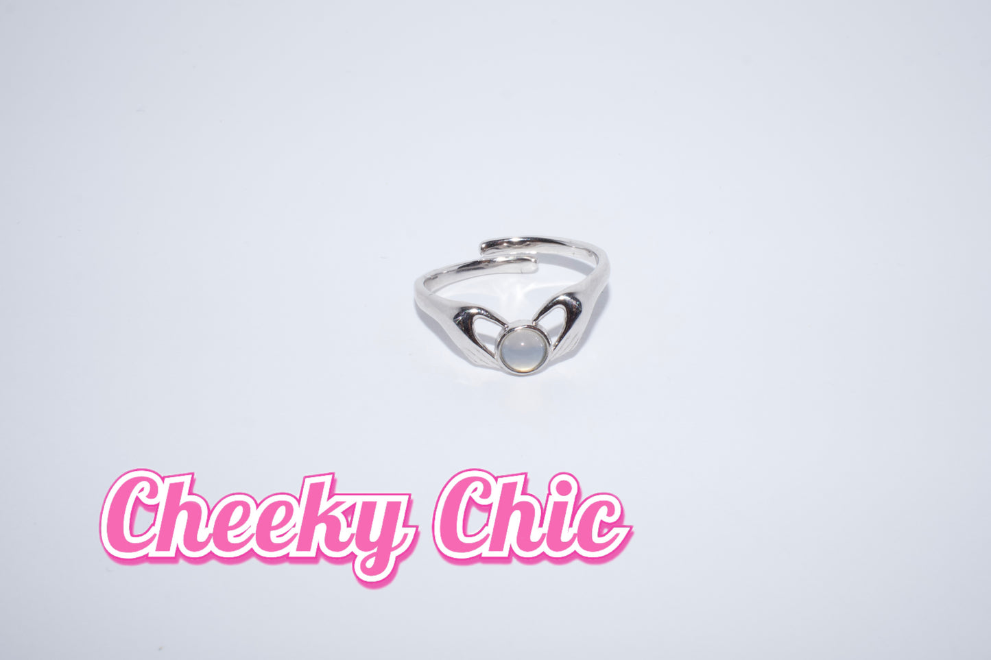 Ethereal Heart Opal s925 Sterling Silver Ring πβ¨