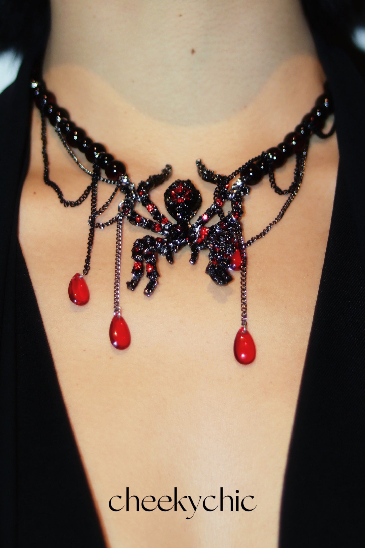 Gothic Bloody Black Spider