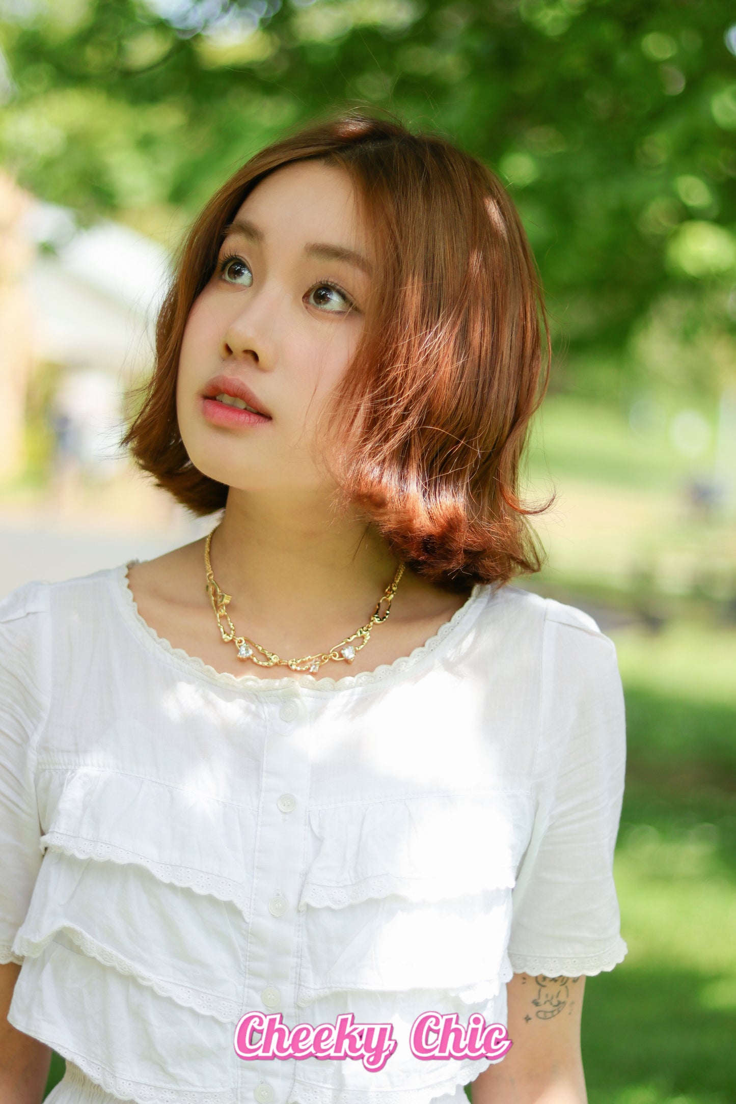 14k Gold plated - Twinkling Hearts Chain Collarbone Necklace✨