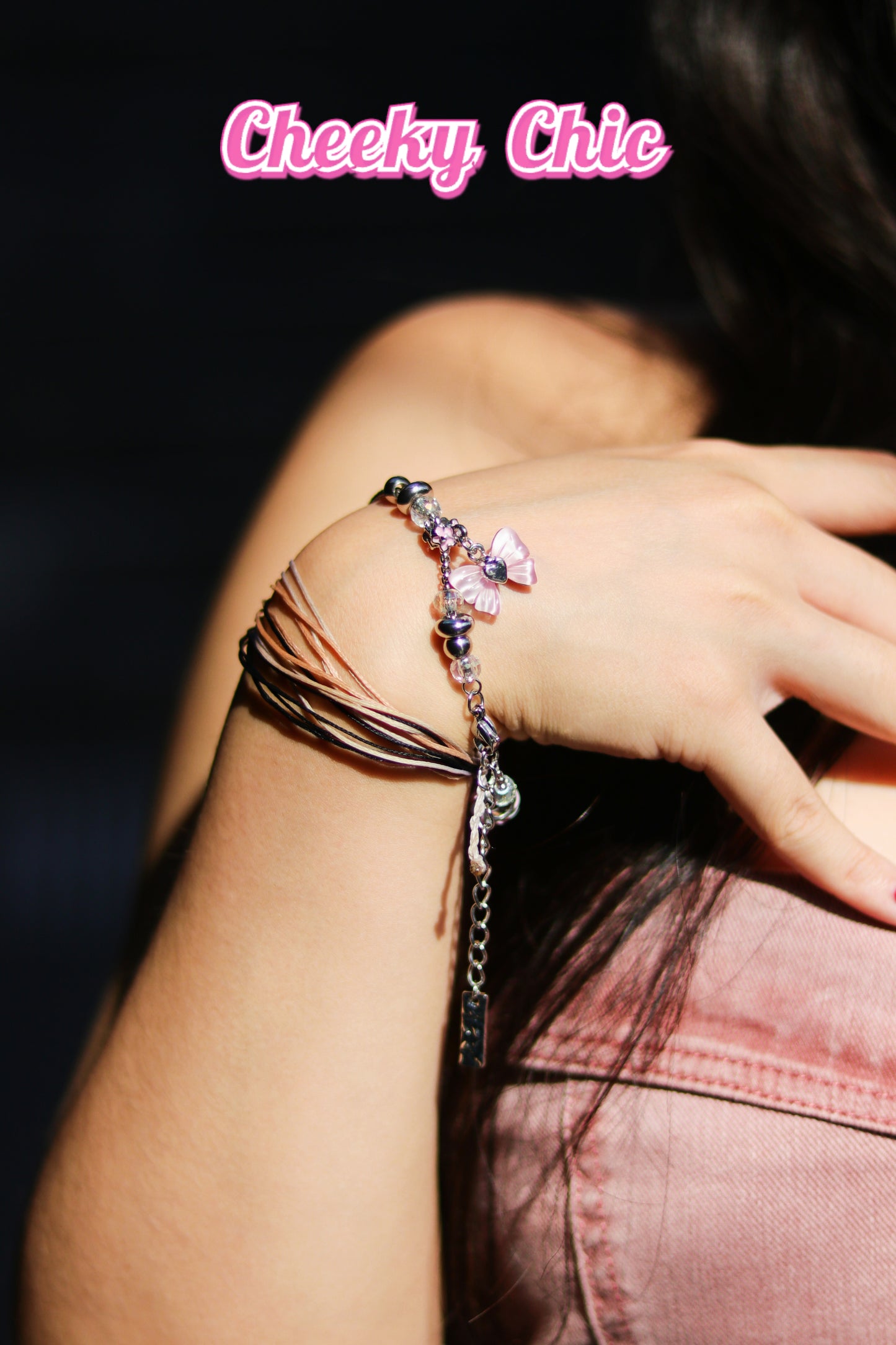 Princess Pink Bow Bracelet 🎀