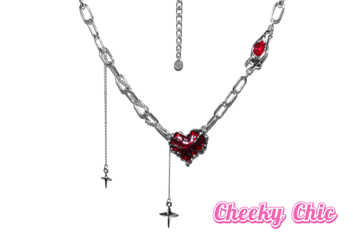 Bold Love Star drop Necklace ❤️🔥