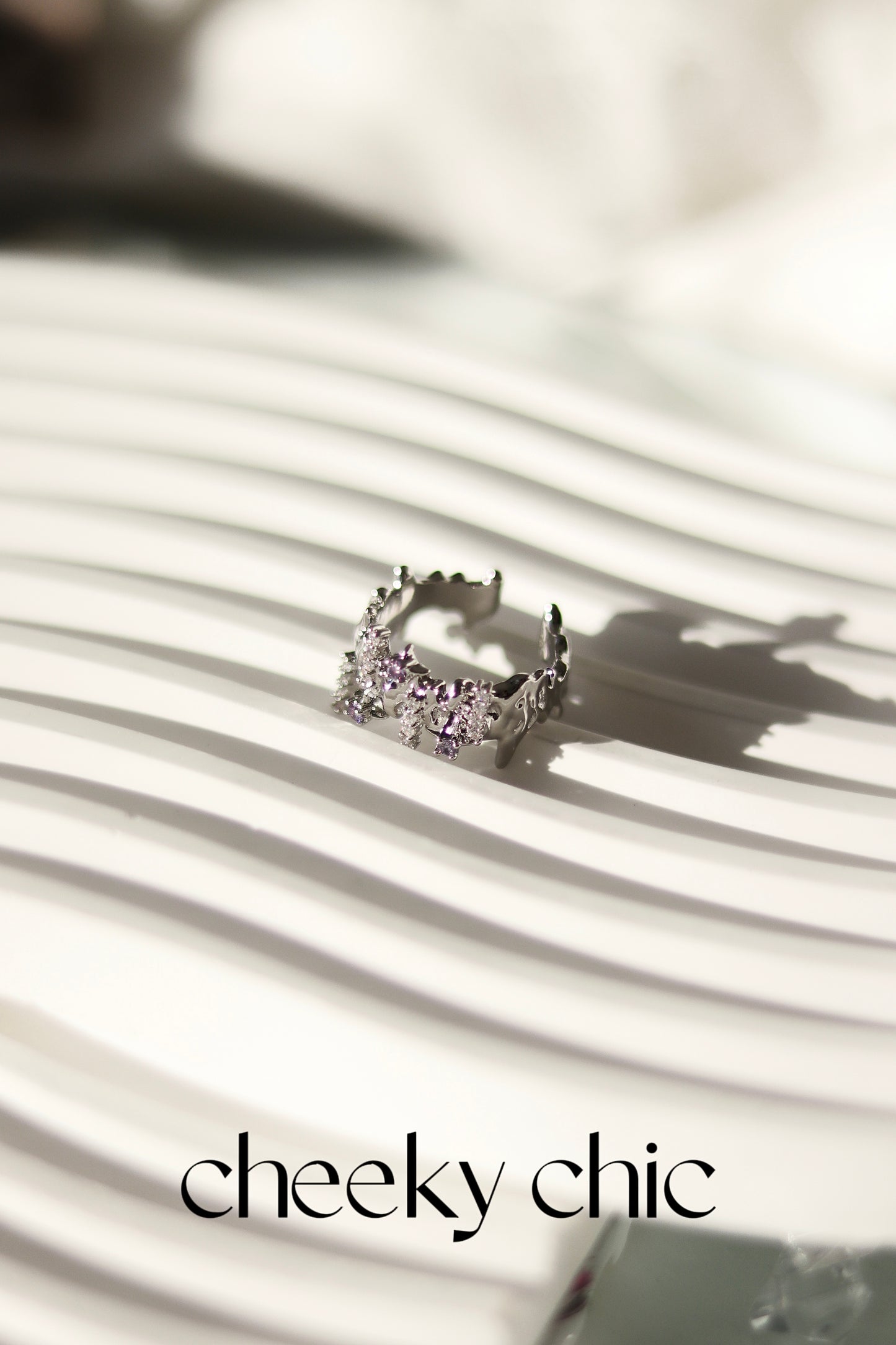 s925 Plated - Purple Starry Stone Ring