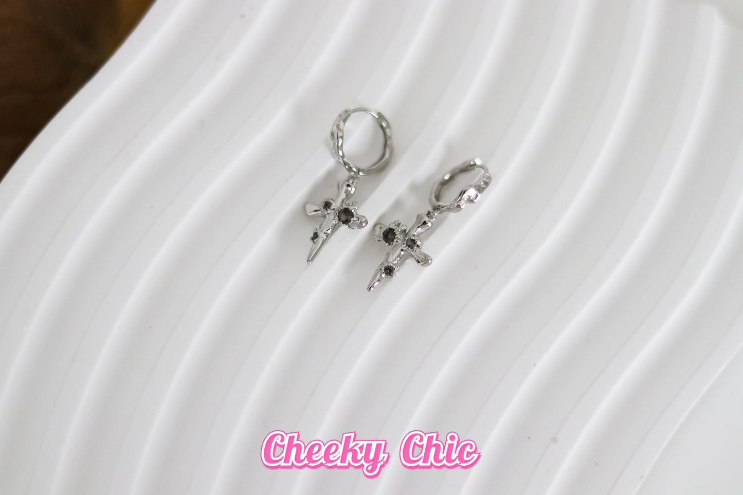 Premium S925 Sterling Silver Cross Earrings ✨