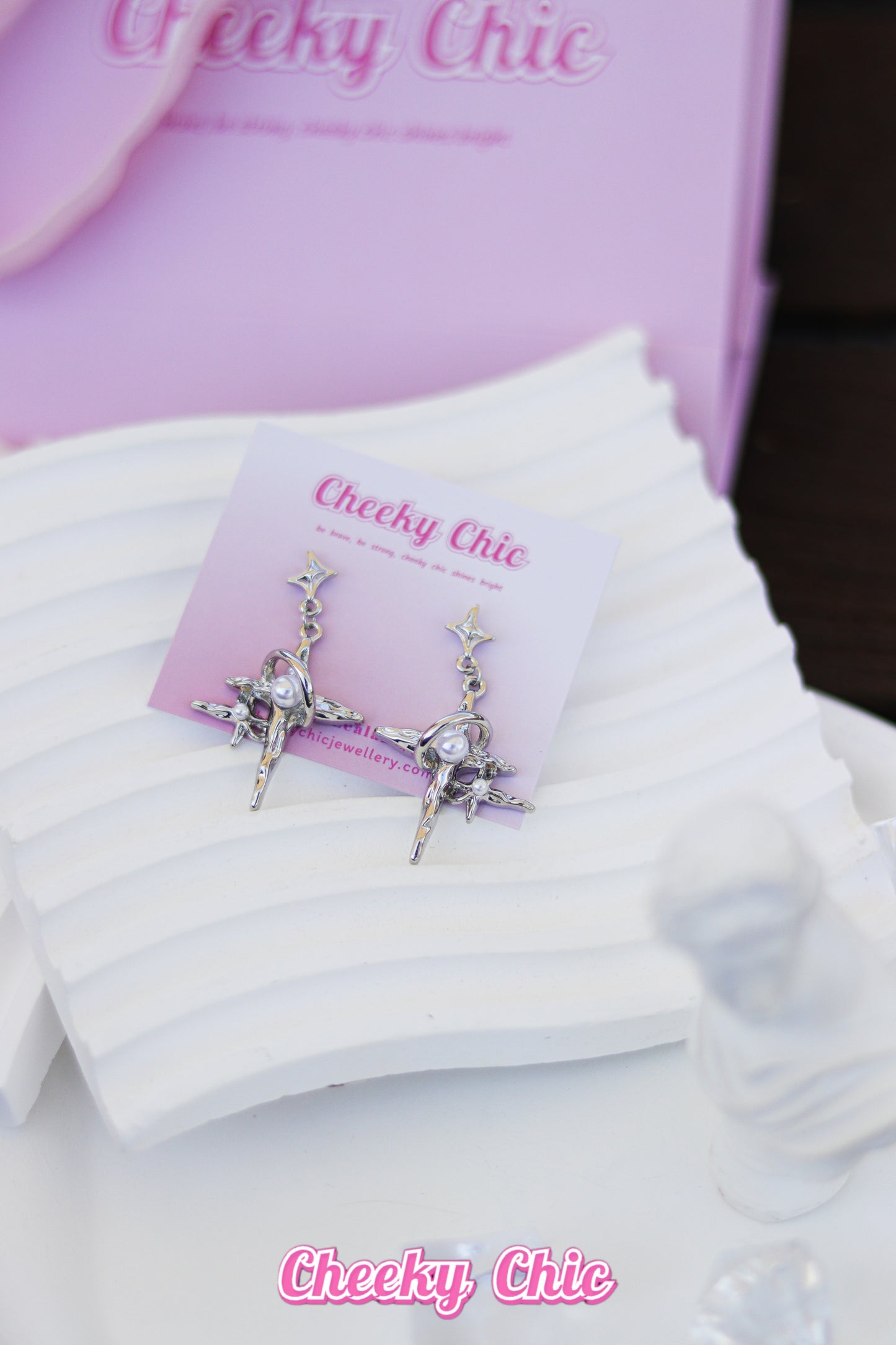 s925 Four-Point Star Earrings Pendant ✨