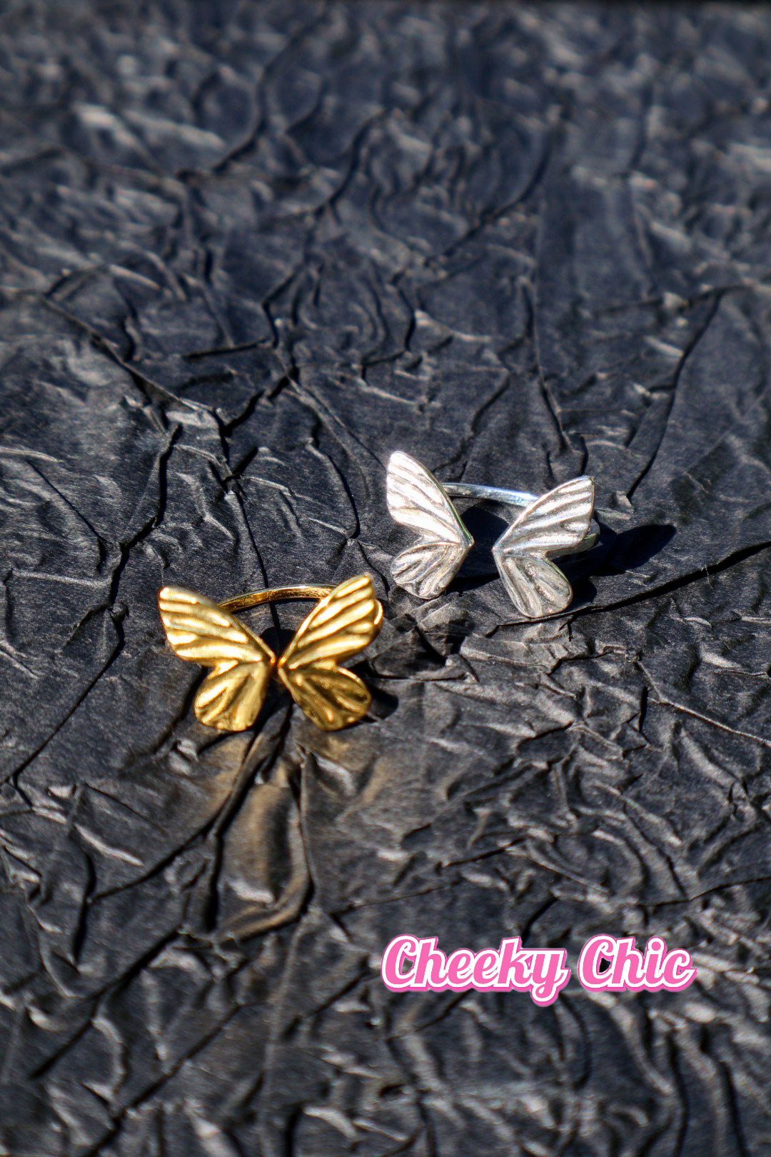 S925 Sterling Silver Butterfly Adjustable Ring