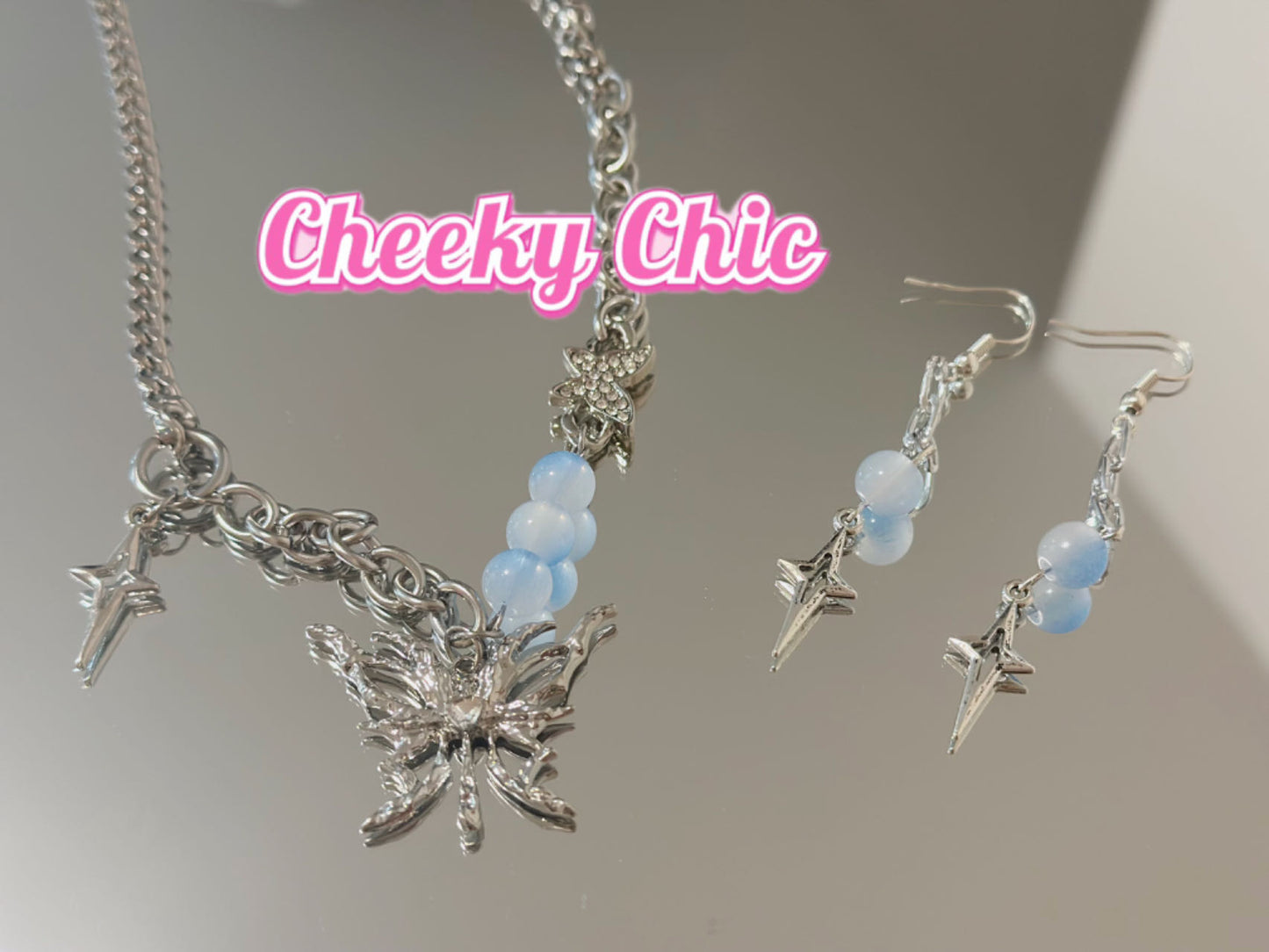 Blue Spring Butterfly Necklace