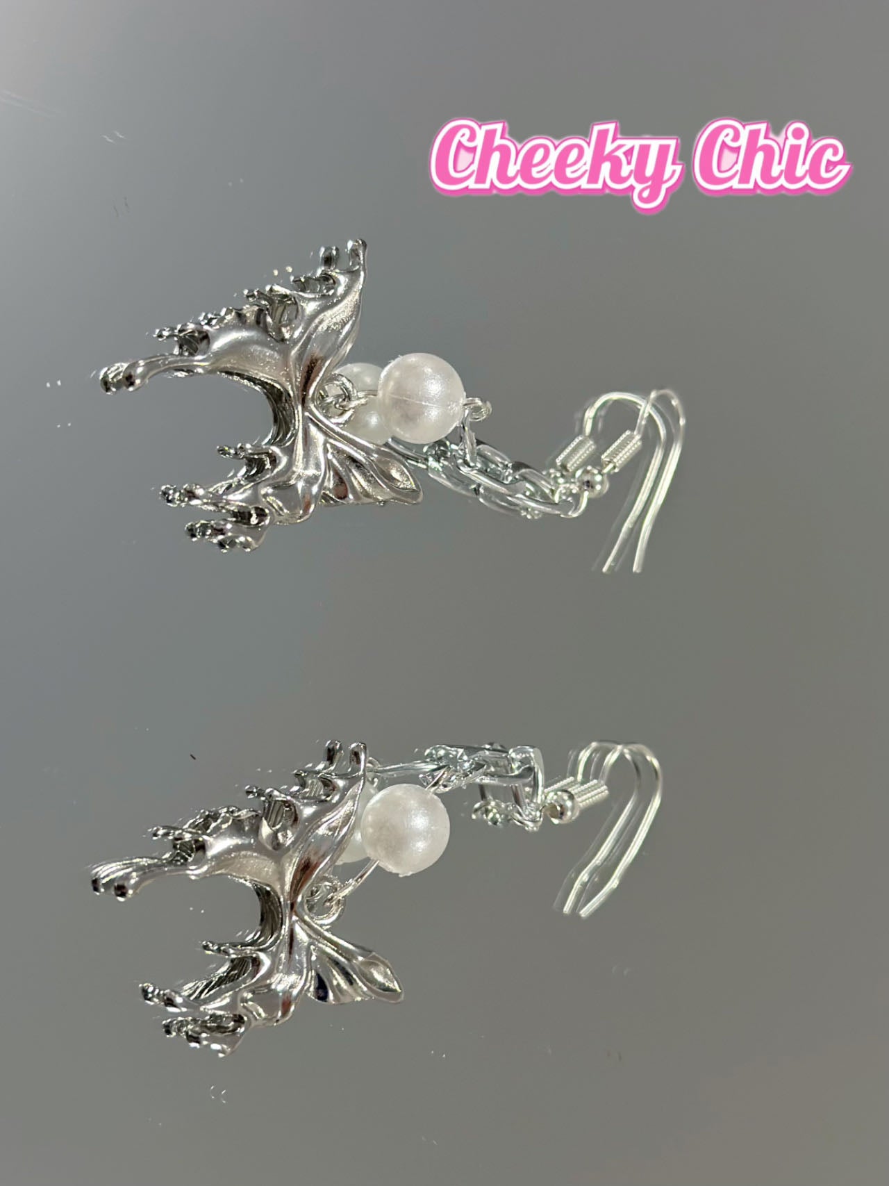 Freshwater Baroque Pearl Butterfly Earring🎀