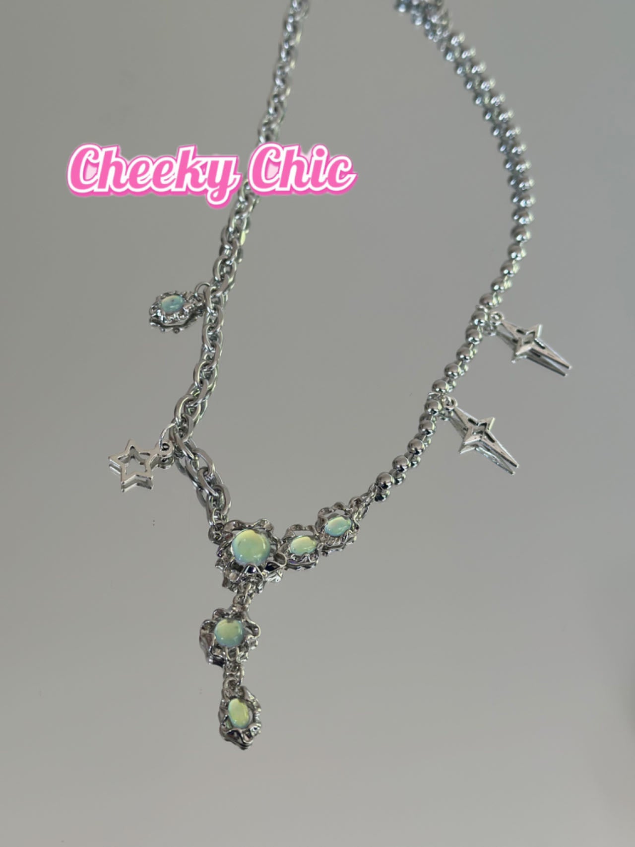 Starlight Green Moonstone Necklace