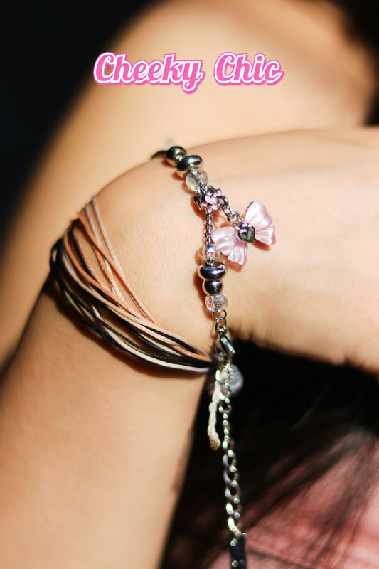 Princess Pink Bow Bracelet 🎀
