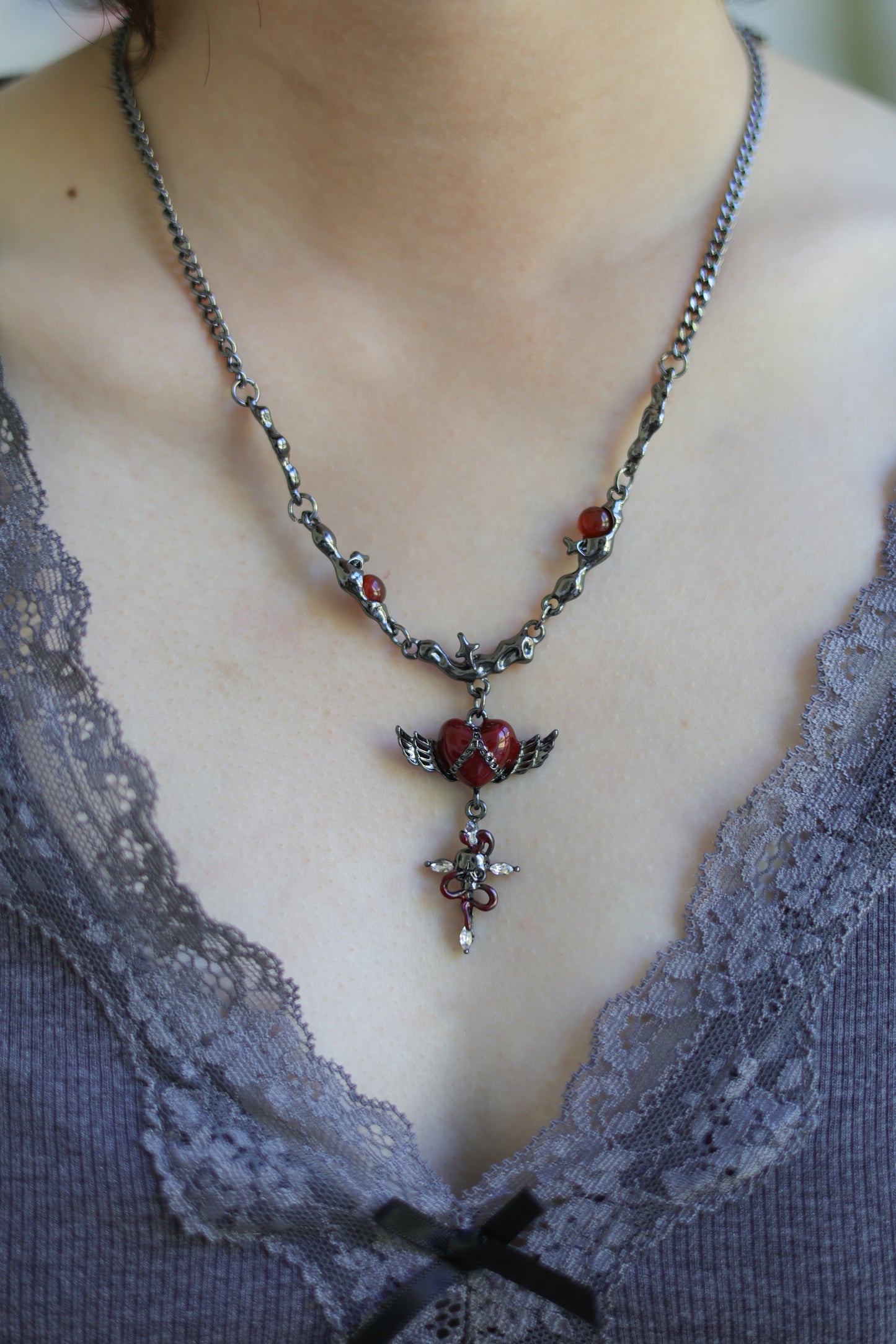 Fallen Heart Necklace ✧