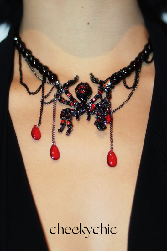 Gothic Bloody Black Spider