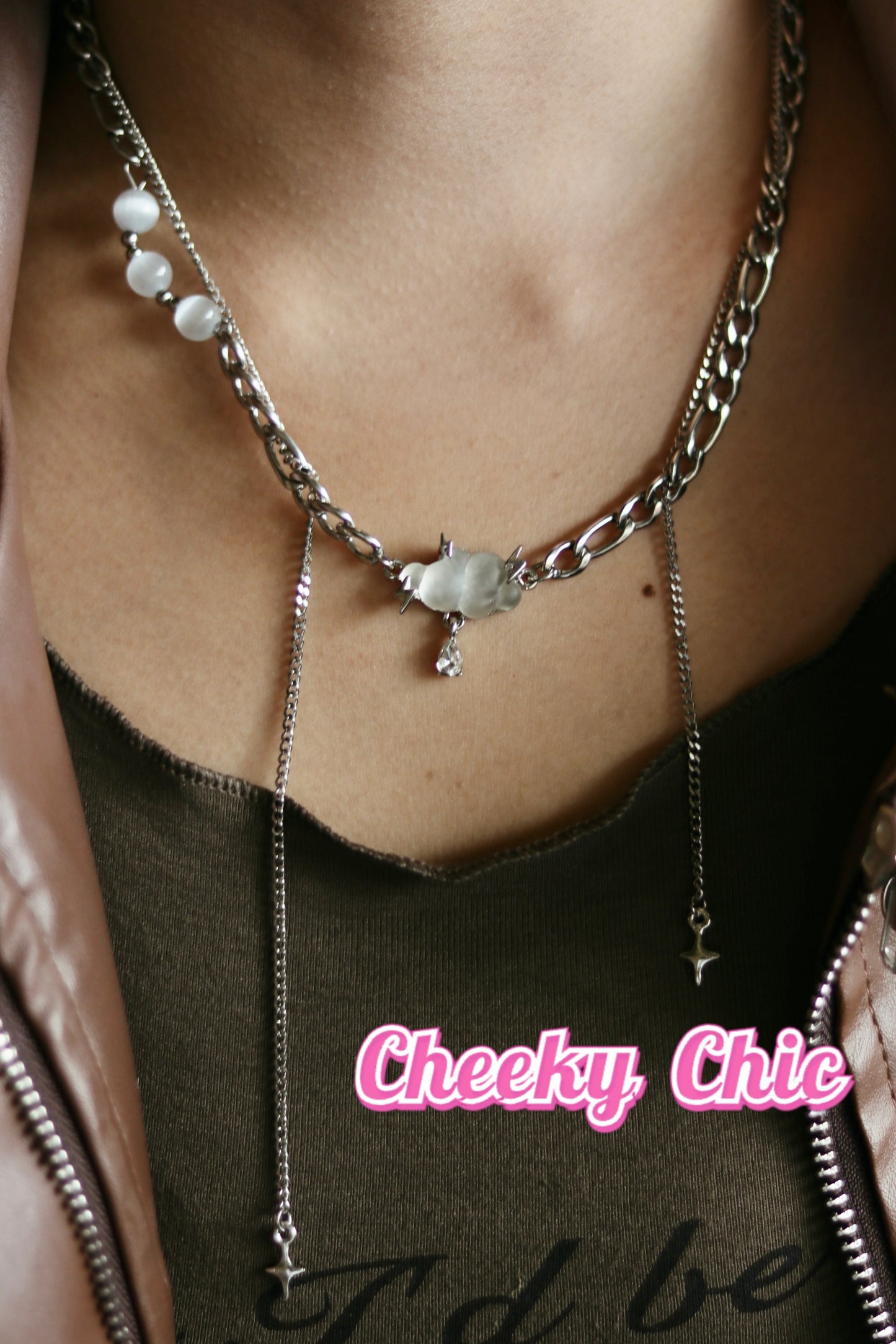 Cheeky Chic’s Cloud & Raindrop Necklace☁️