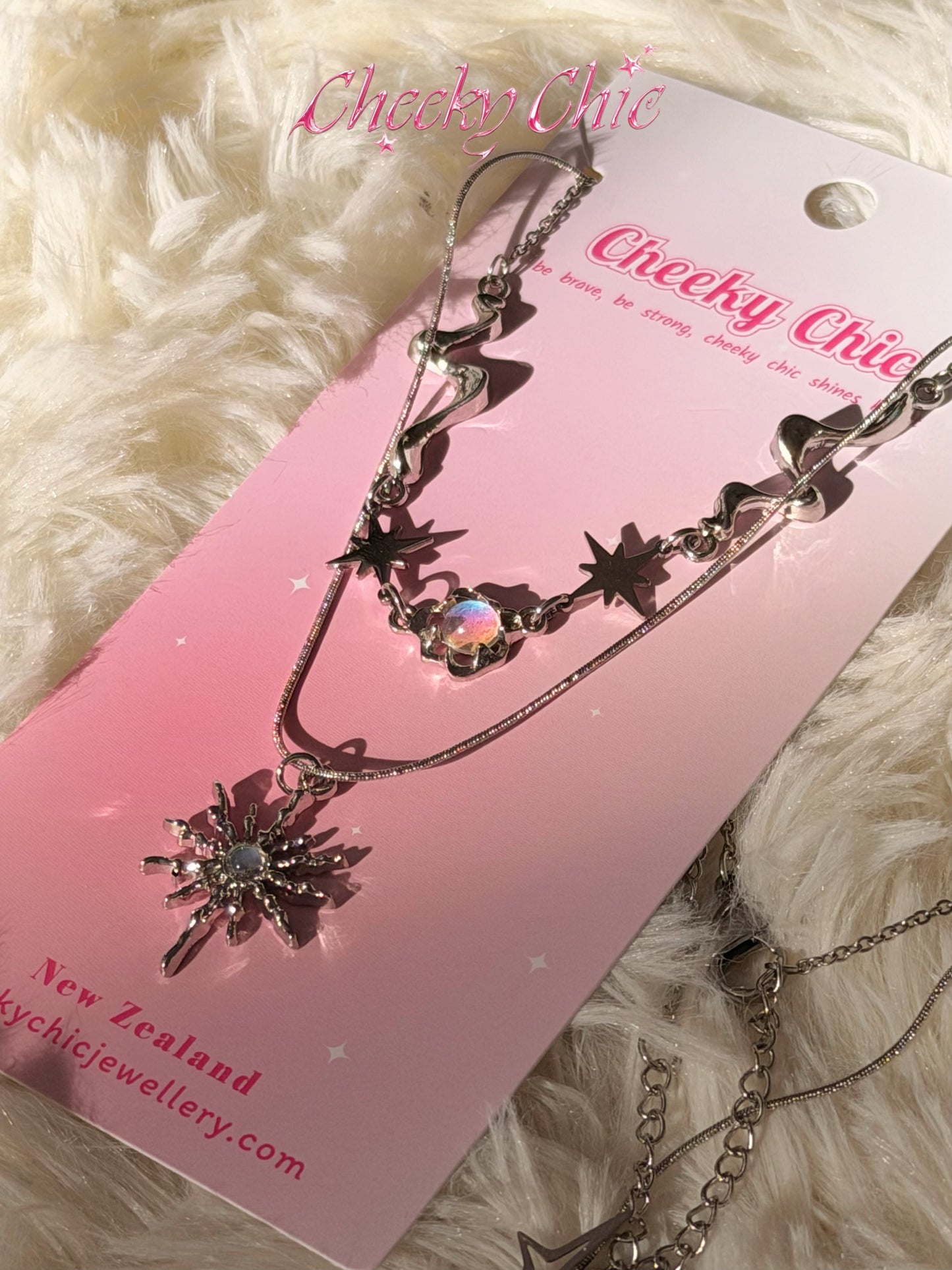 Sparkle Star Double Necklaces Set 💌