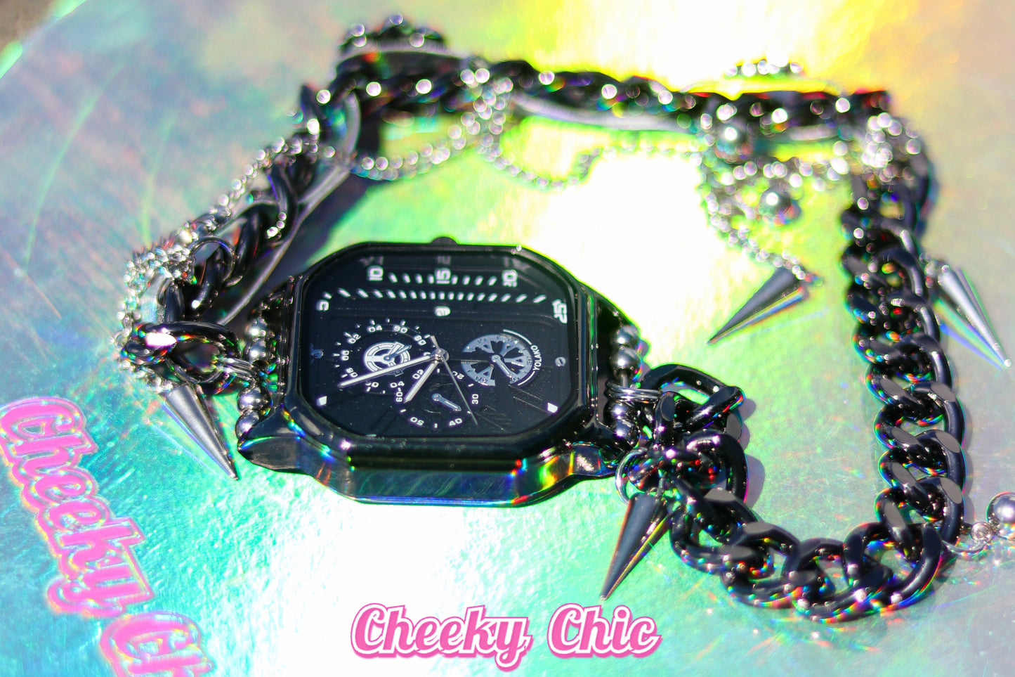 Y2K Technological Vibe- Real Watch Choker