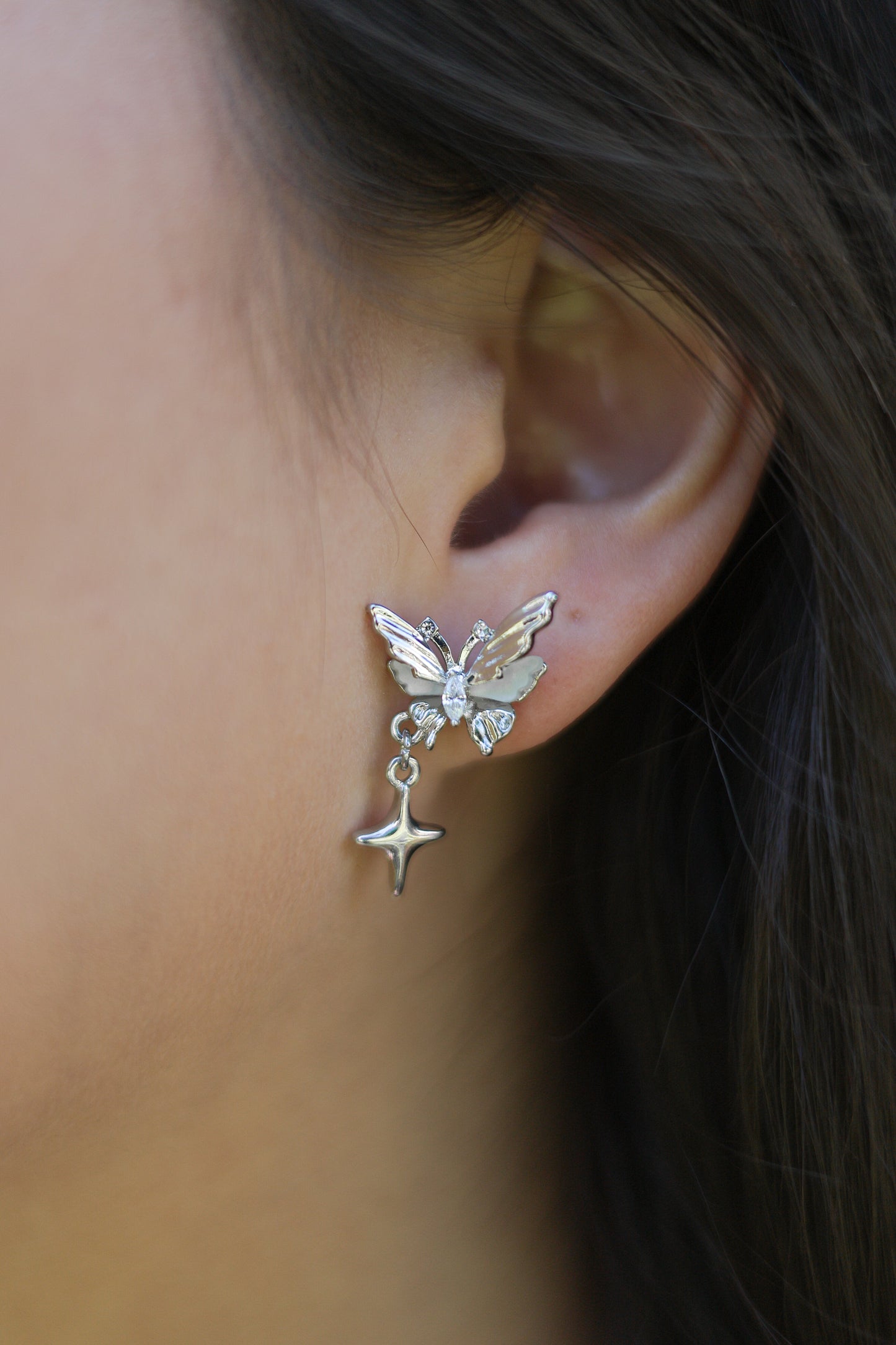 S925 Asymmetrical Butterfly Earring 🫧