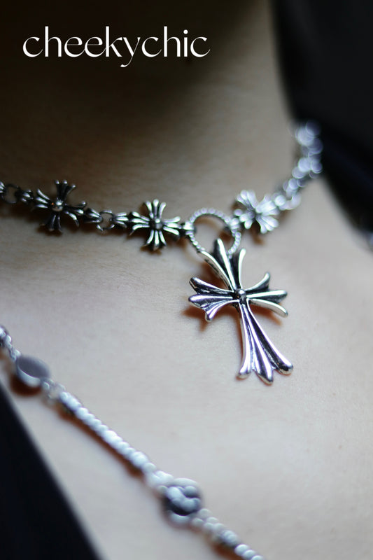 Sliver cross necklace