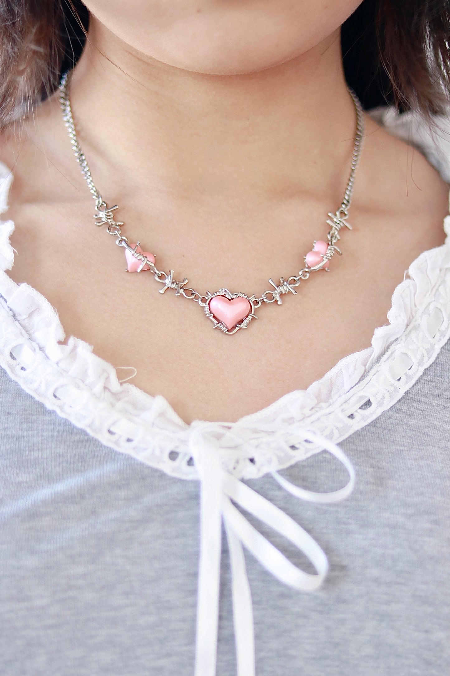 Pink Heart Princess Necklace 💖✨